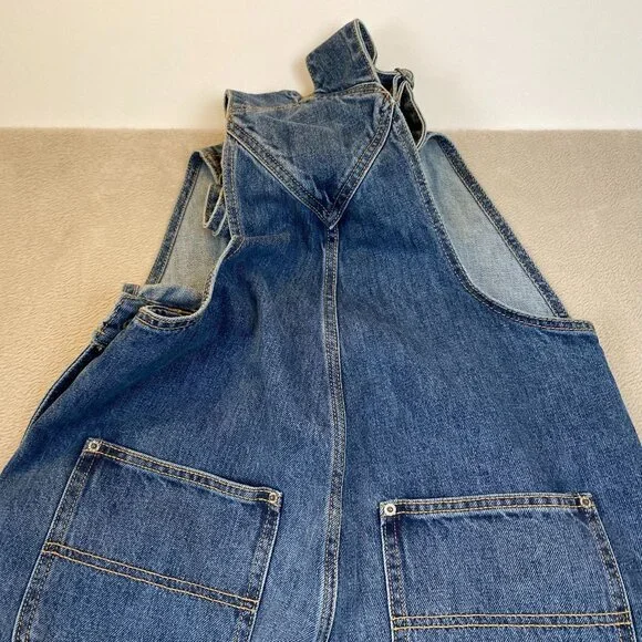 Old Navy Women's Overalls Size 8 Blue Denim Baggy Wide Leg - Picture 9 of 11